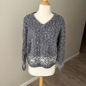 *flawed* Vintage REI Wool Mohair Blend Knitted V Neck Sweater